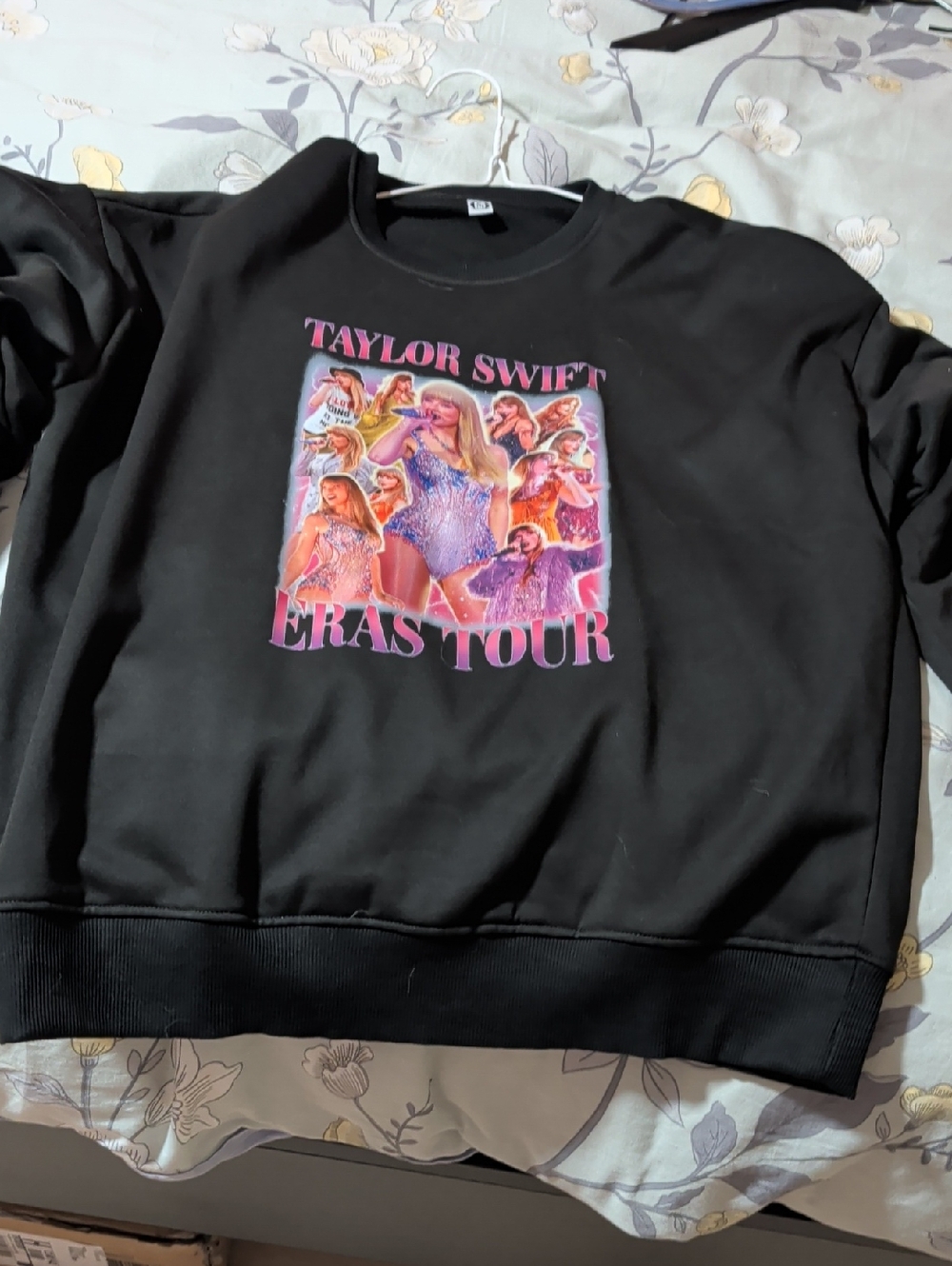 Taylor Swift Eras Tour Black Graphic Sweatshirt